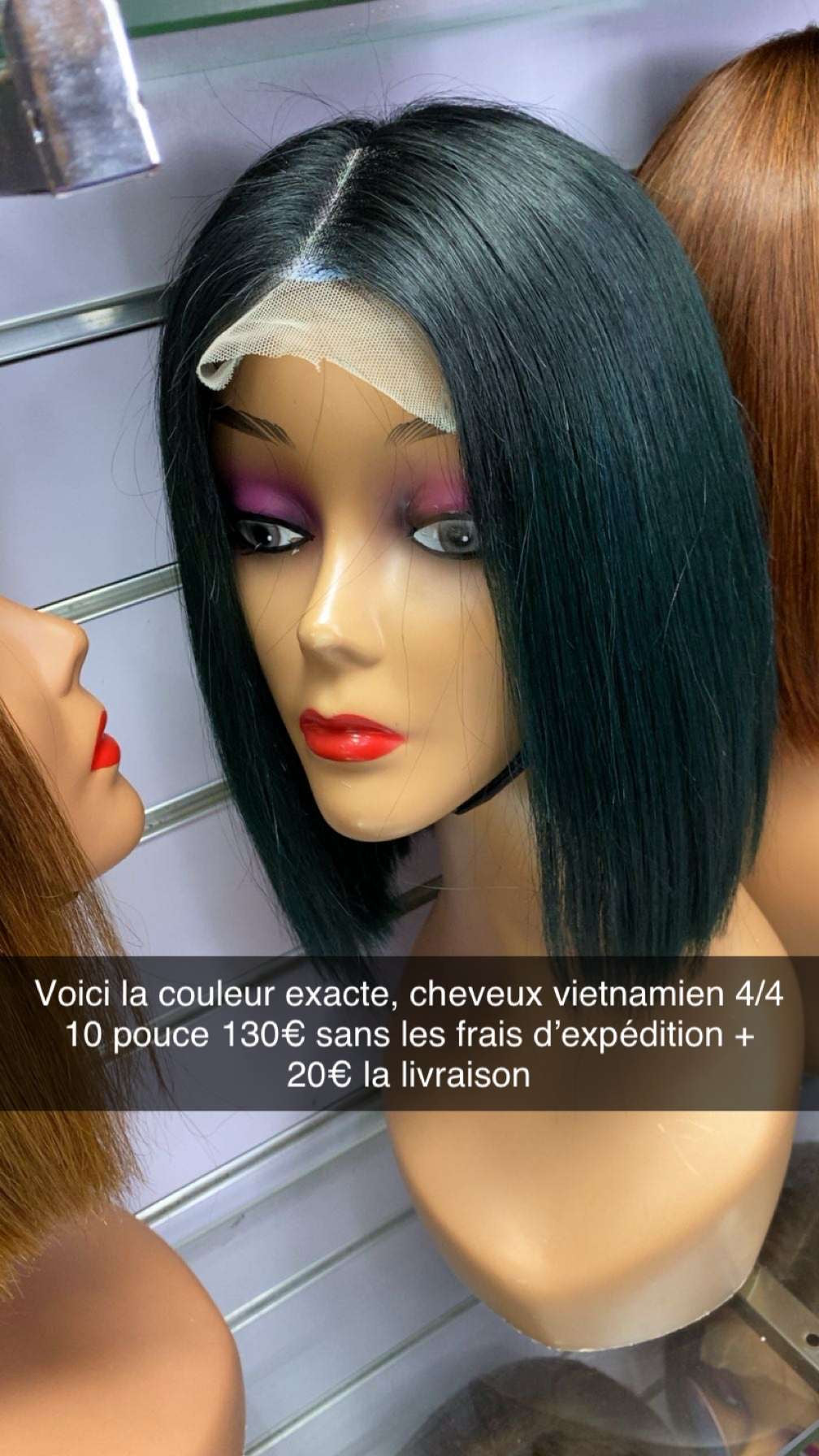 Cheveux vietnamien 10pc MARINA 4/4 vert